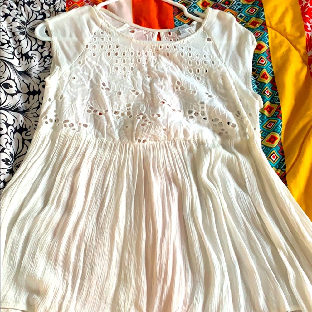 Dress up eyelit blouse